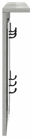Cabideiro de Parede Cinzento cimento 85 x 10 x 45 cm