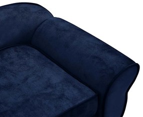 Sofá para cães 72x45x30 cm pelúcia azul