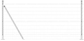 <strong>Cerca Euro </strong> com 13 postes flangeados, 1 x 25m em aço