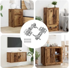 vidaXL Dobradiça 2 pcs Níquel 139 x 64,1 x 10 mm Ferro