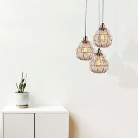 Candeeiro Suspenso Safderun – Cobre – Diâmetro 44 cm, Altura 112 cm