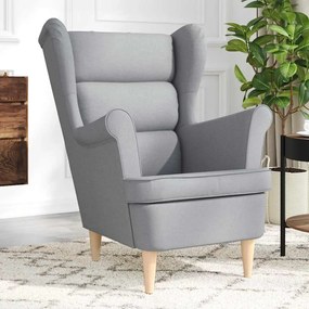 vidaXL Cadeira com apoio de braços 74x84x100 cm tecido cinzento-claro