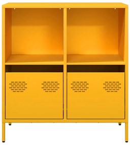 Aparador 68x39x73,5 cm aço laminado a frio amarelo mostarda