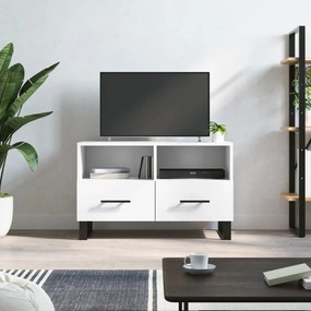 vidaXL Móvel p/ TV 80x36x50 cm madeira processada branco
