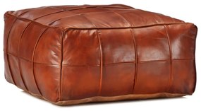 vidaXL Pufe 60x60x30 cm couro de cabra genuíno bronze