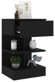 Mesas de cabeceira 2 pcs 40x35x65 cm preto
