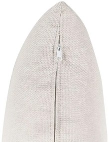 Sofá de canto 3 lugares em tecido creme à direita MARIFERD Beliani