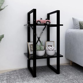 Estante com 2 prateleiras 40x30x70 cm derivados madeira preto