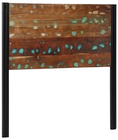 vidaXL Cabeceira de cama 100 cm madeira recuperada maciça/ferro
