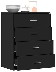 Aparador 60x39x80 cm derivados de madeira preto