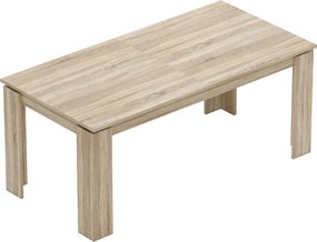 HOMCOM Mesa de jantar extensível, ampliável de 180 para 260 cm, para 6-10 pessoas, madeira | Aosom Portugal