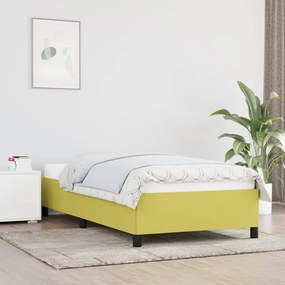 vidaXL Estrutura de cama sem colchão 100x200 cm tecido verde