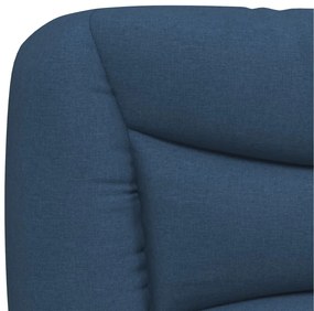 Estrutura de cama sem colchão 140x200 cm tecido azul