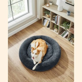 Cama fofa para cães redonda 100 x 20 cm Cinzento escuro