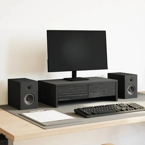 vidaXL Suporte para monitor com gavetas deriv. madeira carvalho preto