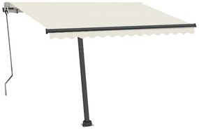 Toldo automático com LED e sensor de vento 300x250 cm creme
