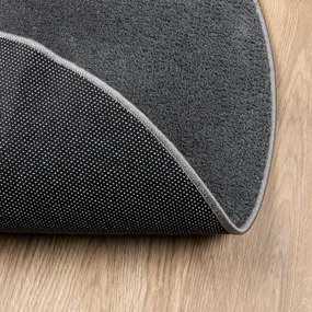 Tapete de pelo curto OVIEDO Ø 120 cm antracite