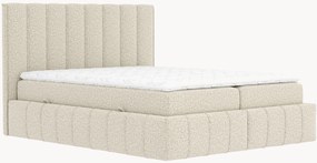 Cama divã em bouclé artesanal com arrumação Moretti, H4