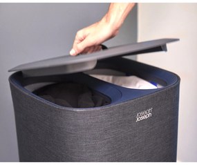 Cesto de Roupa Suja Joseph Joseph 50002 Preto Poliéster Algodão 60 L