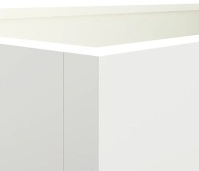 Vaso/floreira 62x30x29 cm aço laminado a frio branco