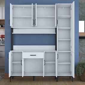 Armário Multiusos JE134 – Branco – 160x198,6x40 cm