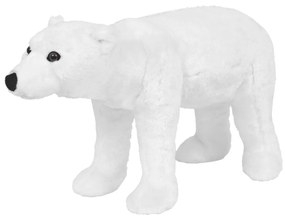 91337 vidaXL Brinquedo de montar urso polar peluche branco XXL