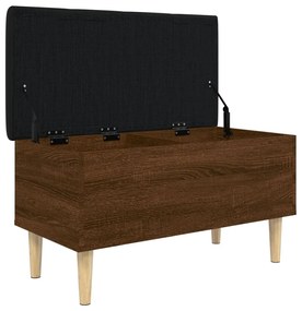 Banco arrumação 82x42x46 cm derivados madeira carvalho castanho