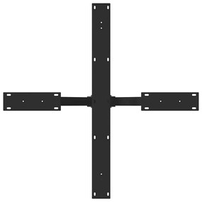 Pé de mesa de jantar em formato de aranha, preto, 85x85x(72-73) cm, aç