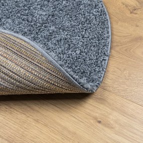 Tapete shaggy de pelo alto PAMPLONA Ø 160 cm azul
