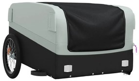 Reboque para bicicleta 45 kg ferro preto e cinza