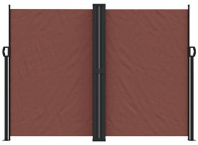 Toldo lateral retrátil 180x600 cm castanho