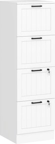 HOMCOM Arquivador para Escritório com 2 Gavetas para Escritório com Fechaduras Gavetas Suspensas para A440x40x131 cm Branco | Aosom Portugal