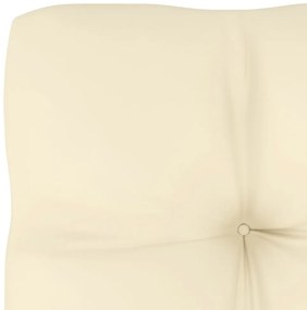 Sofá de canto p/ jardim c/ almofadões pinho maciço cor creme