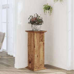 vidaXL Suporte p/ plantas 33x33x80 cm derivados madeira madeira velha