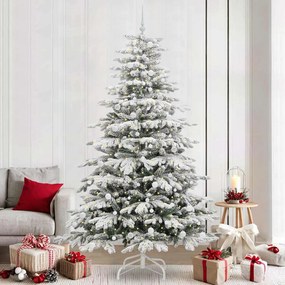 vidaXL Árvore de Natal Articulada Artificial Branco 240 cm PE e PVC