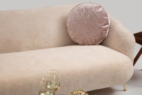 Sofá de 3 Lugares Istiridye – Bege – 215x90x80 cm