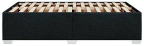 Estrutura de cama sem colchão 120x200 cm tecido preto