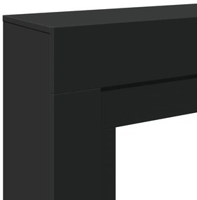 Cornija de lareira 100x30x87,5 cm derivados de madeira preto