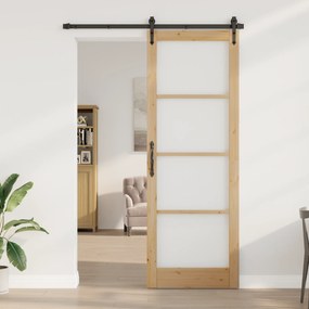 vidaXL porta interna com vidro "ORKDAL" 83x232x4 cm de madeira sólida de pinho