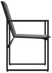 Cadeiras de Jardim com Almofadas 4 pcs Preto Textilene