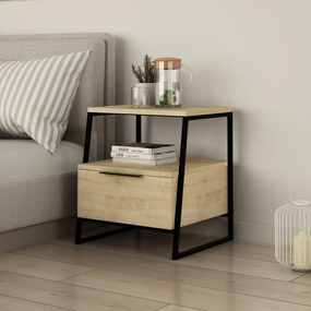 Mesa de Cabeceira Pal – Carvalho – 45x50x40 cm