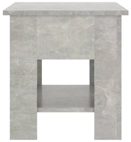 Mesa de centro 40x40x42 cm madeira processada cinza cimento