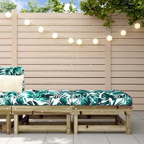 vidaXL Apoios de pés p/ jardim c/ almofadões 2 pcs pinho impregnado