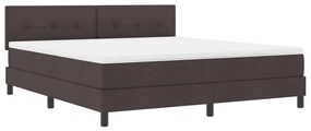 Cama Box Spring com Colchão Cinza Escuro 180x200 cm Tecido