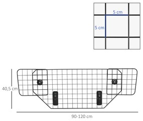 PawHut Grade de Segurança de Carro para Cães Universal Grade de Segura