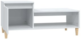 Mesa de centro 100x50x45 cm derivados madeira branco brilhante