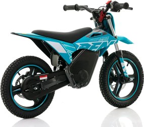 Mini moto elétrica para crianças velocidade até 35Km/h C/Limitador RFN Warrior SX-E500 500W 36V 14/14” Azul Celeste