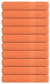 vidaXL Toalhas de sauna FROGN 10 pcs 80x200 cm 360 g/m² laranja