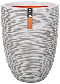 Capi Vaso elegante e baixo Nature Rib 36x47 cm marfim KOFI782