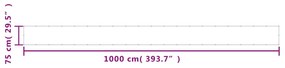 Tela varanda 75x1000 cm 100% poliéster oxford cinza-acastanhado